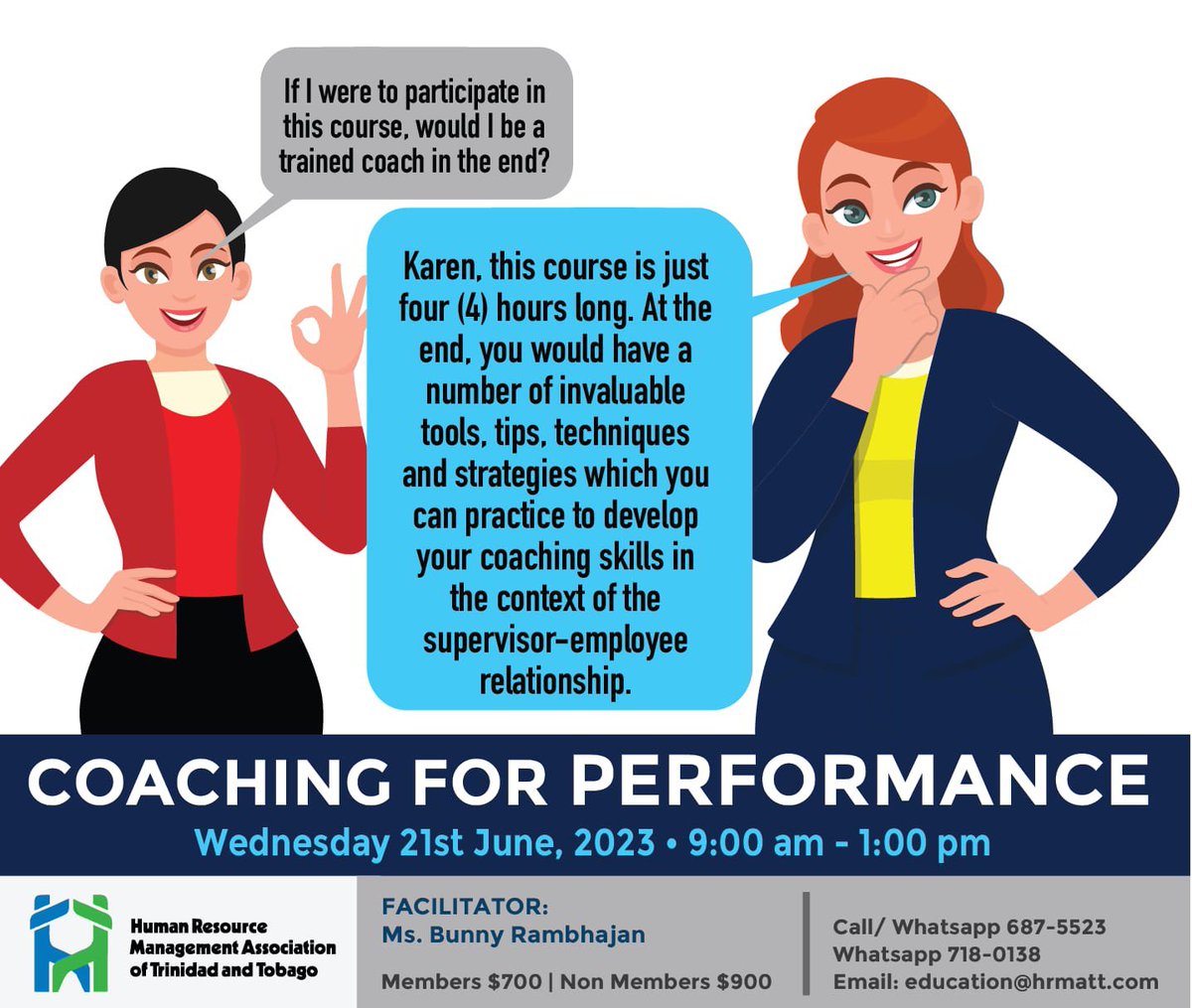 HRMATT1's tweet image. Our &quot;#COACHINGFORPERFORMANCE&quot; Workshop takes place next week Wednesday.

Register today and stay ahead of the game! This value for money opportunity is for anyone who leads a team or department, regardless of size.
Click here to register!

us06web.zoom.us/meeting/regist…

#weareHRMATT