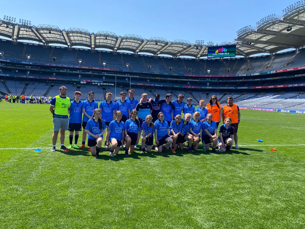 SchoolsIrish's tweet photo. Tremendous day out at @officialgaa headquarters, Croke Park. Four regions with separate boys and girls blitzes. Everyone competed against one another on the hallowed turf with Munster winning out on the day. Amazing weather and some fine football on show too. Cont'd... https://t.co/rPuuYZX595