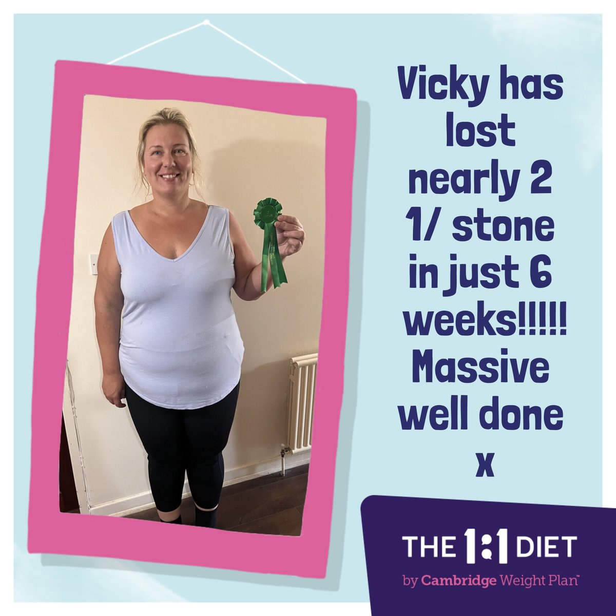 cwp_janet's tweet photo. This lady came back from 2 weeks holiday - one week in Florida and 1 weeks cruise 9lb lighter - wow 34 1/2 lbs in 6 weeks.
#blackpool #fleetwood #one2onediet #keto #slimforsummer #lythamstannes #bury #bolton https://t.co/T3HRBE4Vge