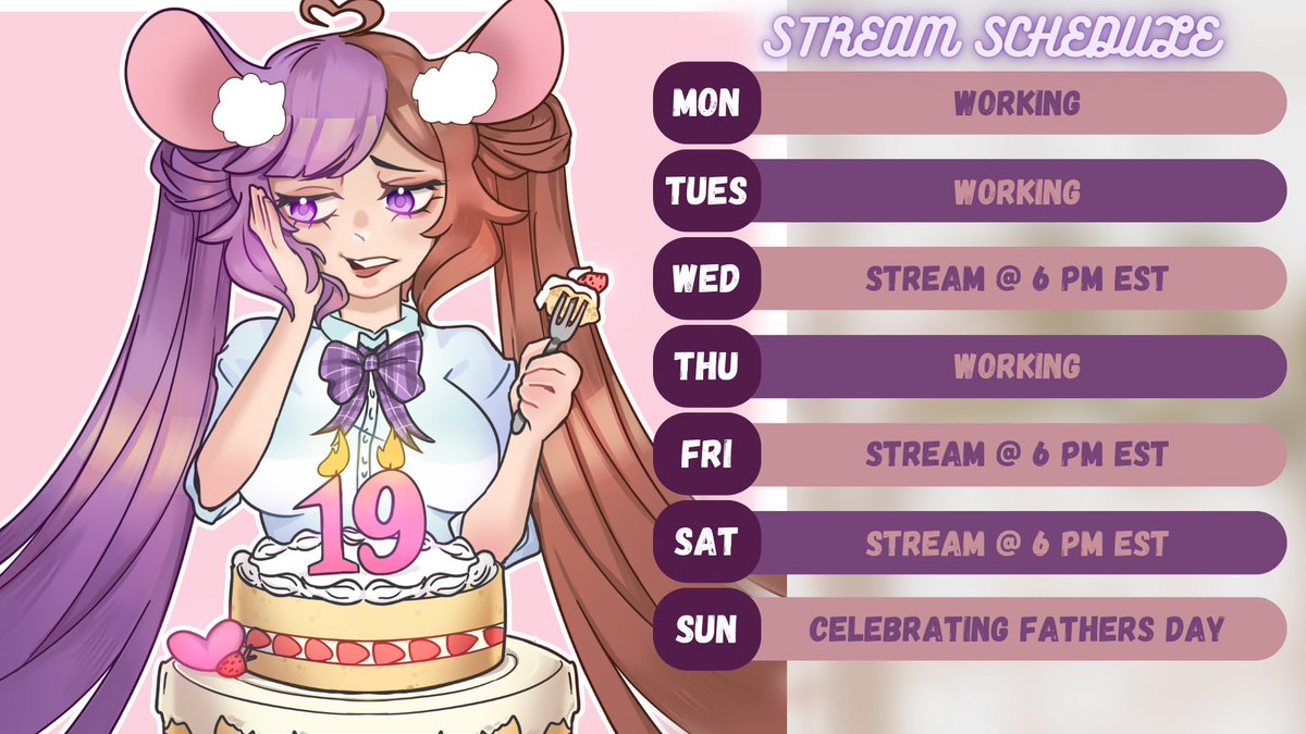 #STREAMSCHEDULE

This weeks stream will consist of mainly #DiablolV gameplay with @PoisonslashX 

Come by to hang out ^_^ 
#Vtuber #VtuberEN #VtuberUprisings #ChinchillaVtuber