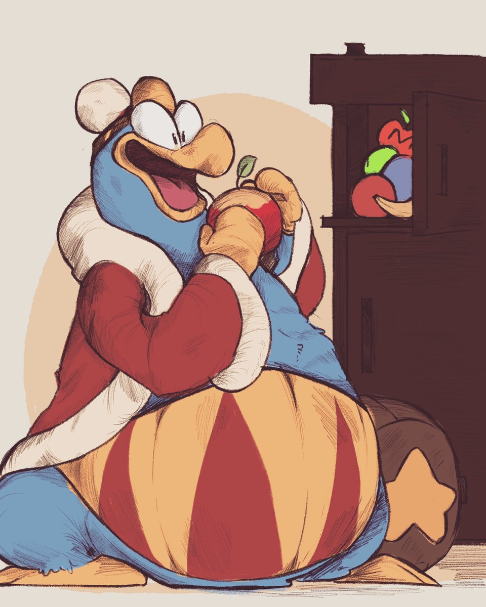 ConductorToPaz's tweet photo. Haven’t posted in a long while. Have a big guy having a snack.

#KirbyFanArt #digitalart https://t.co/4S60nKewNf