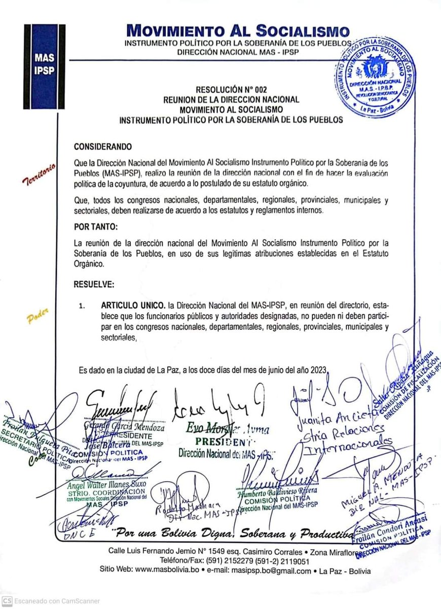 RutaDigitalbo's tweet photo. #RutaDigital | La Dirección del MÁS a través de una resolución, determino que los funcionarios públicos no pueden ejercer sus derechos politicos.
#Bolivia
-
-
-
Lee la nota completa aquí 👇🏻https://t.co/W3qXVSfO2O https://t.co/6VrBsqMWzY
