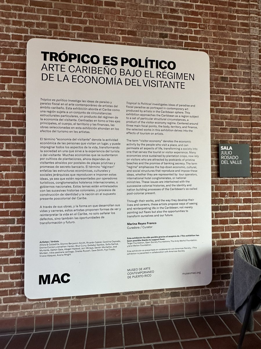 Ohh_Kei's tweet photo. Visited The Museum of Contemporary Art in #PuertoRico and really enjoyed the “el trópico es politico” / “the tropics are political” exhibit with pan-Caribbean art and intellectual thought
#Santurce #MuseoMAC #CaribbeanArt https://t.co/yZzJFh5ZsK