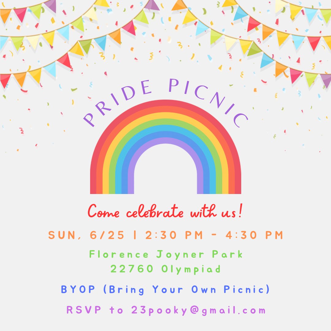Hope you can make it!
#missionviejo #missionviejopride #MVPride #community #PrideMonth