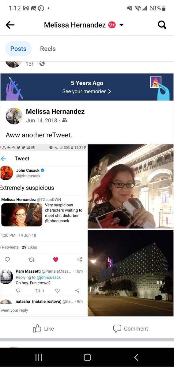 TXsunDWN's tweet photo. A bit of @johncusack in my memories aka Shiner Girl aka suspicious character. Glad you are coming back to San Antonio. Maybe I can catch the ATX show. We need a War Inc. showing. My fave shit disturber https://t.co/FzTN573LqO