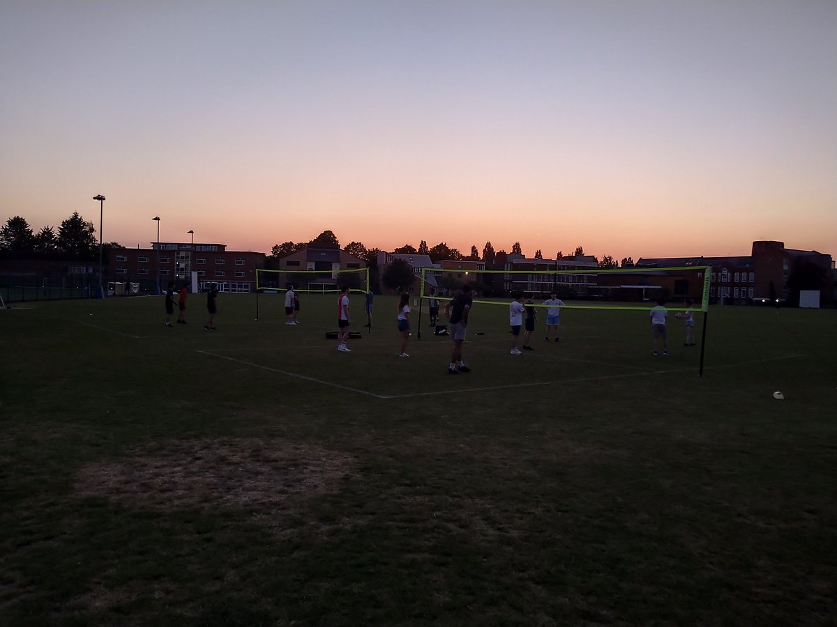 A perfect evening for some beach volleyball. It's not over till the sun goes down!