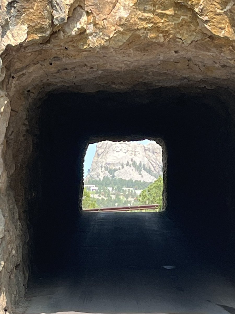 CoachBarnwell's tweet photo. Some unique views of Mt. Rushmore on our drive today. Last day in South Dakota then heading home to get ready for a beach trip. #lifeisgood https://t.co/RoCWVqNB4z