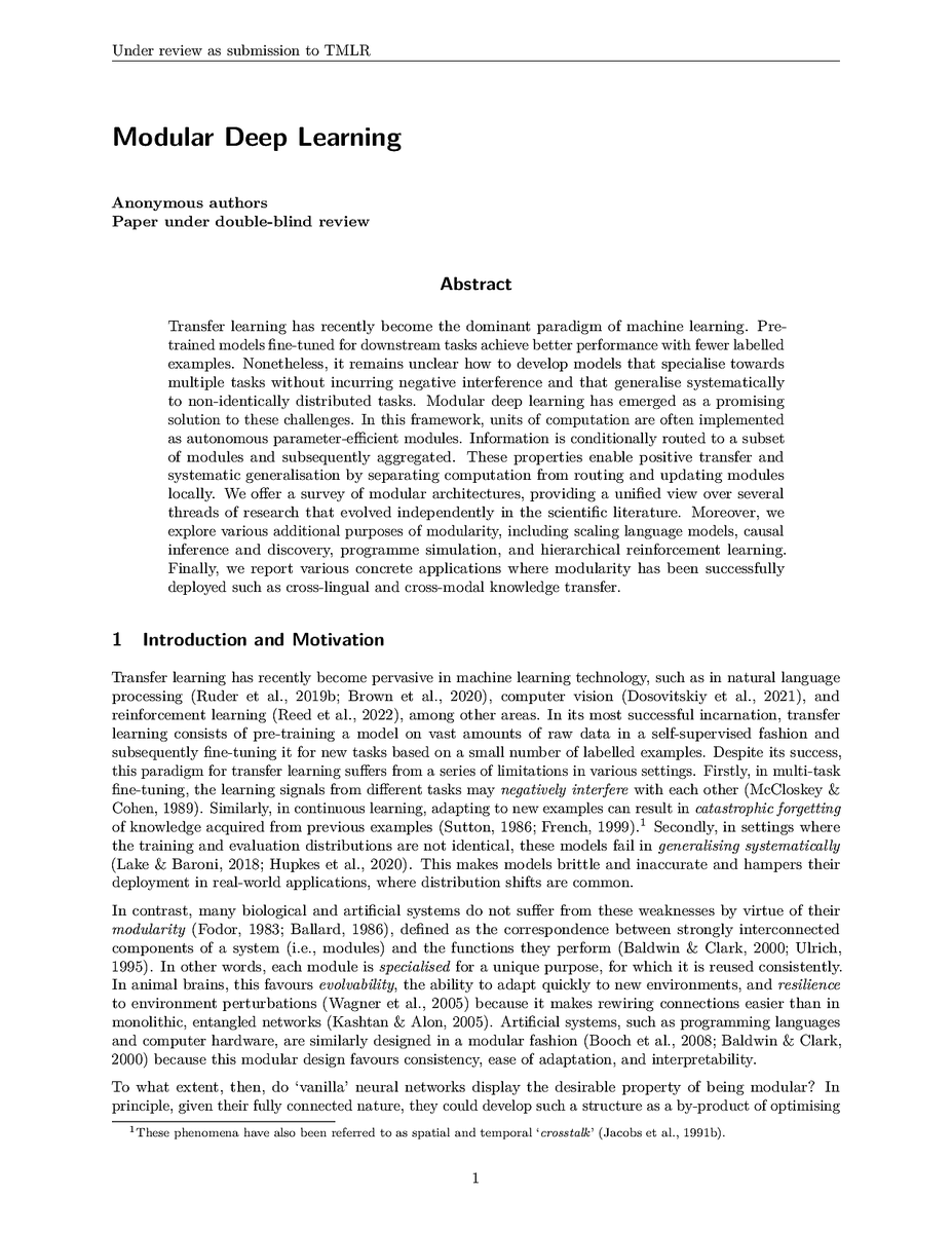 TmlrSub's tweet image. Modular Deep Learning

openreview.net/forum?id=z9EkX…

#modular #learning #modularity
