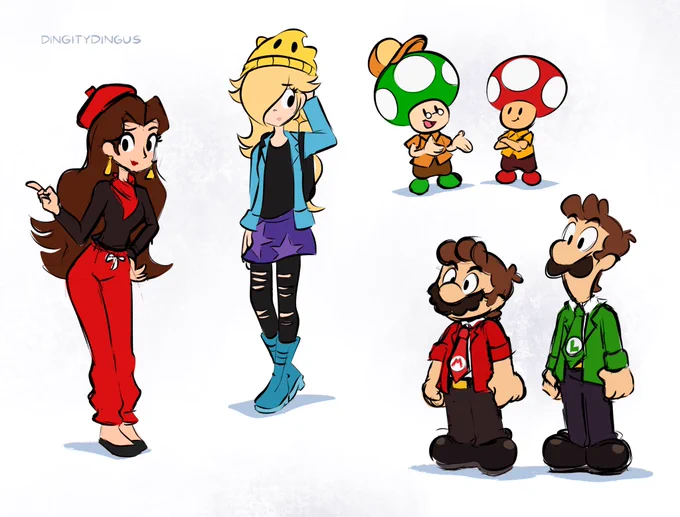 Exploring some new outfits for the other characters   #Mario #Nintendo #Sketches