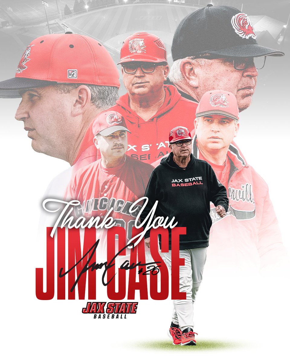 Legendary @JaxStateBB coach Jim Case has announced his retirement after 22 years as the Gamecocks' head coach and 41 years as a coach at the @NCAABaseball Div. I level. 

Thank you #2⃣6⃣

🗞️- bit.ly/3oVyYj2