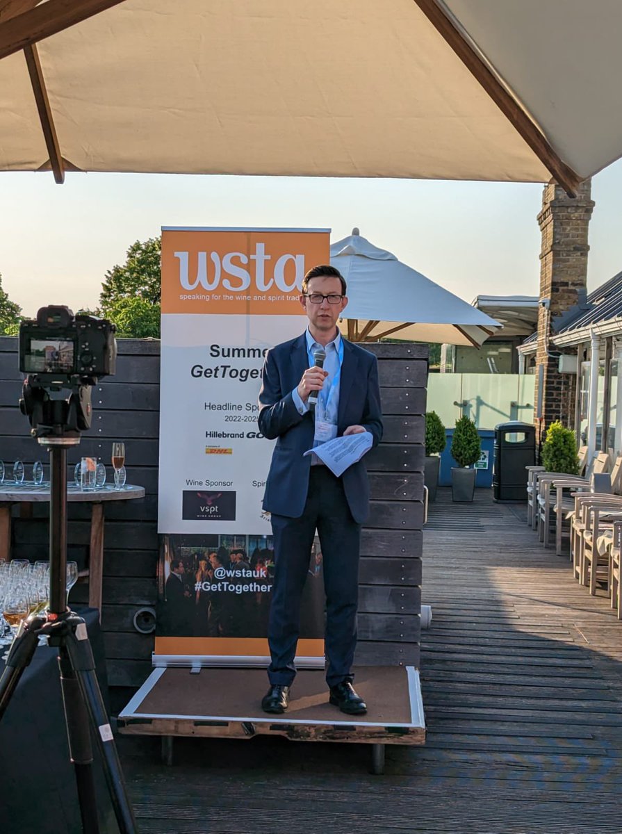 Great evening with Miles and the <a href="/wstauk/">WSTA</a>, and friends and colleagues in the trade for the Summer ‘Get Together’. The WSTA do a great job in representing our fantastic wine industry. Hopefully <a href="/grahambradymp/">Graham Brady MP</a> sees and understands the challenges that the trade is facing. <a href="/hnwines/">Hallgarten & Novum Wines</a>