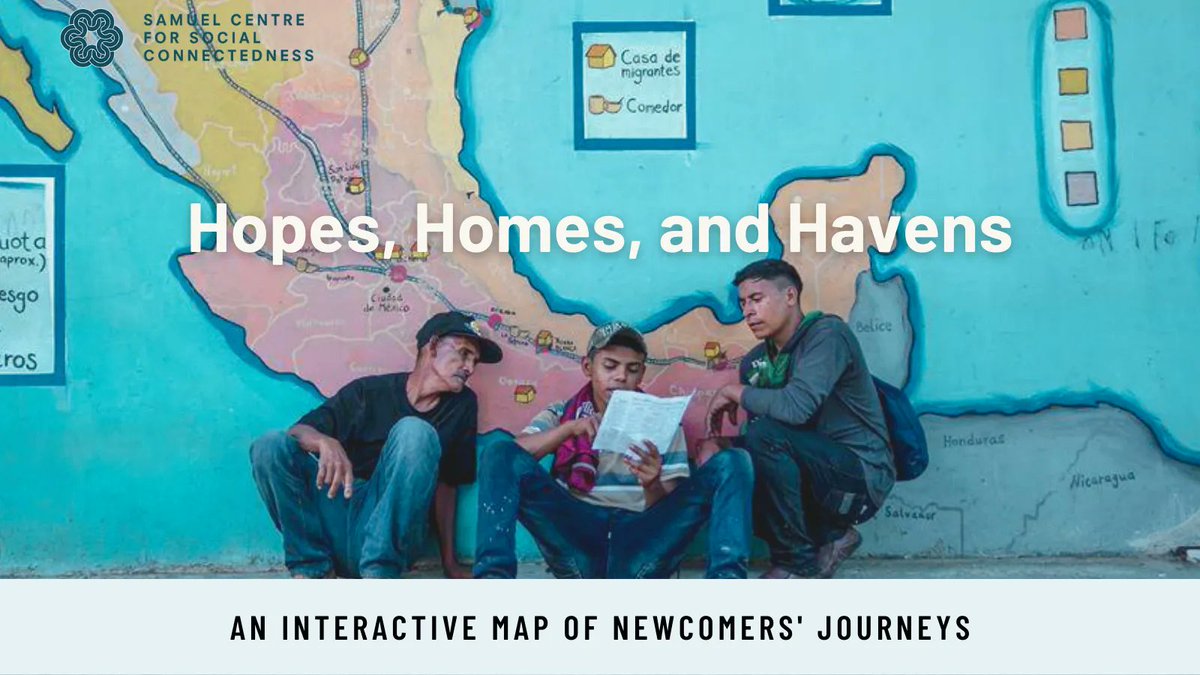 BelongingForum's tweet photo. Everyone has the #RightToAsylum. And the #RightToBelong. Centring the voices of refugees &amp; people seeking asylum is critical for fostering belonging. Check out our new online map featuring newcomers’ experiences: Hopes, Homes, and Havens: 
https://t.co/wXMYcXLZB2 #WordRefugeeDay https://t.co/MMwQ0n0BHL