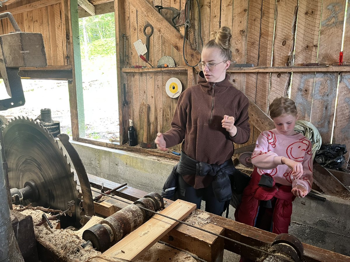 Scone_Steigen's tweet photo. Pupils from Steigen and Scone had an interesting day finding out about the ways of life in a Norwegian village. We saw a community sawmill in action, linked to each home in the village also having two acres of woodland. #erasmusplus @RDMScone @perthacademy https://t.co/UD1tQWJlFi