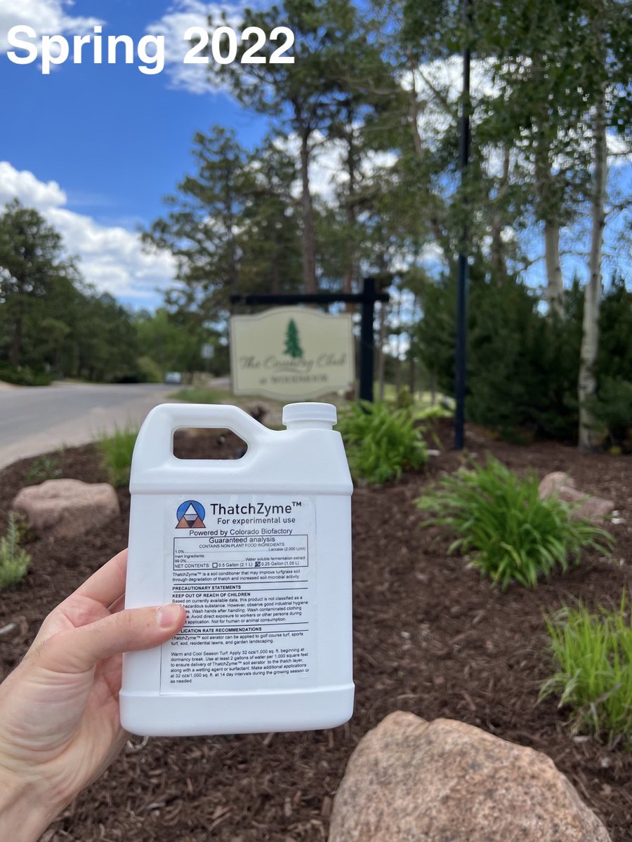 zymecompany's tweet photo. We first started testing a version of THATCHzyme in Fall ‘21, delivering a bottle with only 8 oz. Today we dropped off 10 gal of THATCHzyme at 30x higher enzyme concentration than when we started. Can’t wait until we reach 1000x! Always a pleasure working with @WoodmoorGrounds. https://t.co/i4zzO6W9PC