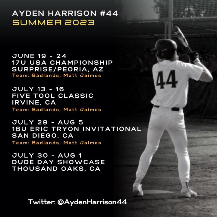 Updated summer schedule,  Had some changes to our summer baseball schedule so here’s my updated schedule for the rest of the summer.