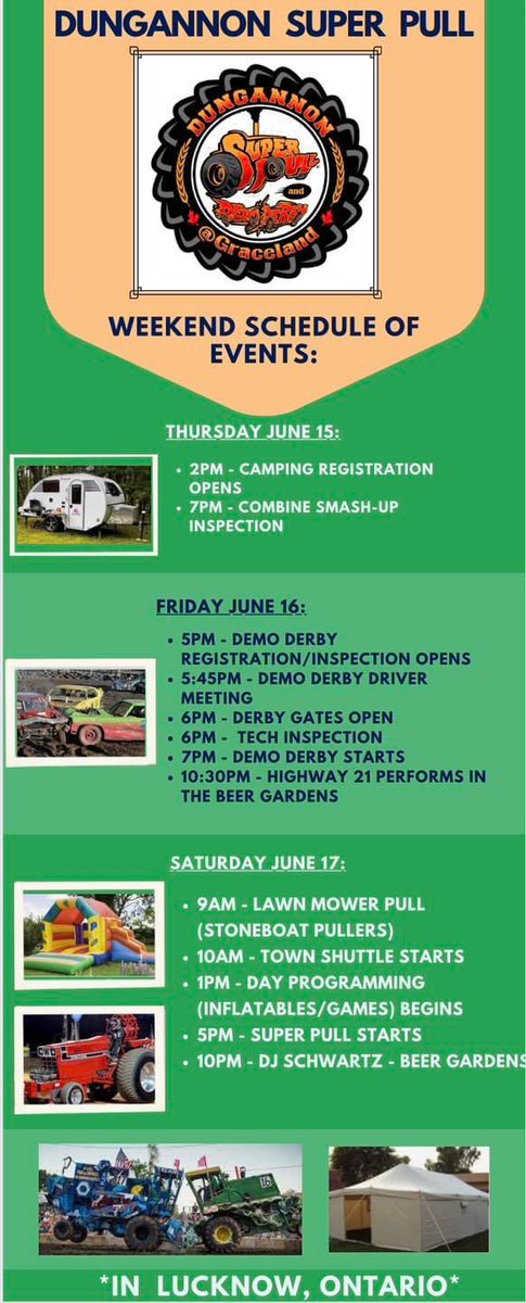 Dgsuperpull's tweet photo. Don’t miss a minute of the action!
We know we have provided a lot of information! To ensure you do not miss any activities we have compiled it all into one schedule of events!
Friday can’t come soon enough!!
#superpull23 https://t.co/fBn8eiRJ78