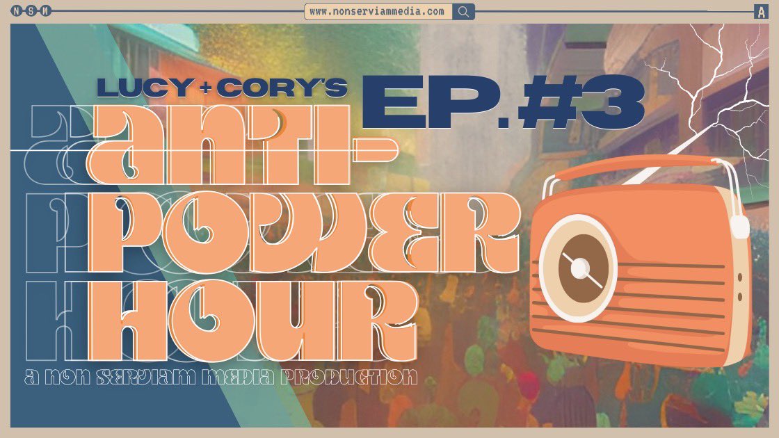 nonserviammedia's tweet photo. Make sure you check out our *newest* episode of Lucy & Cory’s #AntiPowerHour! 📻
🔗 https://t.co/8R8Xz2UY8n
@LucyStag @corymassimino #nonserviammedia #anarchism #libertarian #left https://t.co/bNS3Wr2R8a