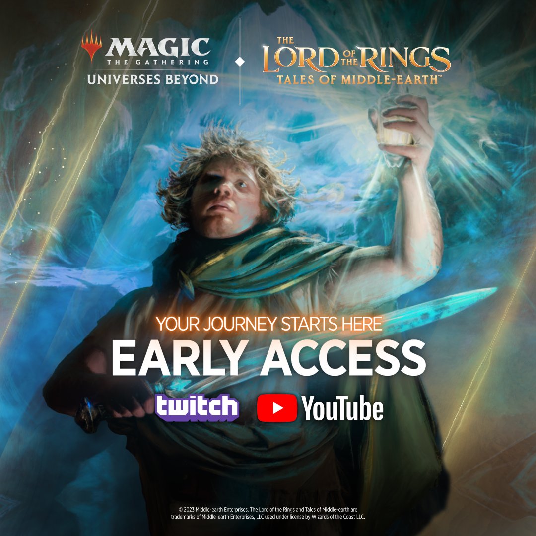 Gonna be streaming the Lord of the Rings Early Access Event in MTGA tomorrow! Looking to start around 5 or 6 mountain time. 

It's gonna be so much fun, I'm so excited for this set and so grateful that I get to be part of the event!

Come hang out please!