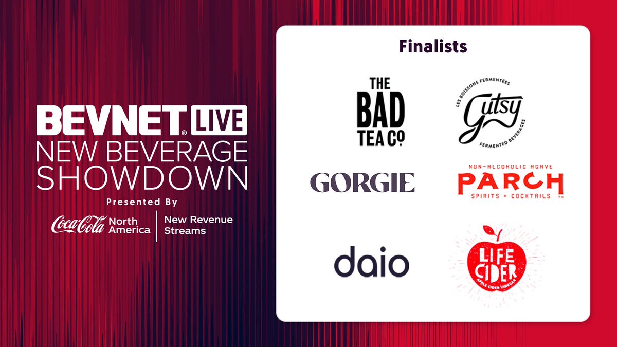 BevNET's tweet image. The six New Beverage Showdown finalists are…@badteaco, Gutsy, Gorgie, @DrinkParch, daio, and Life Cider. Congrats!! 

#bevnet #bevnetlive #newbeverageshowdown #beverageindustry