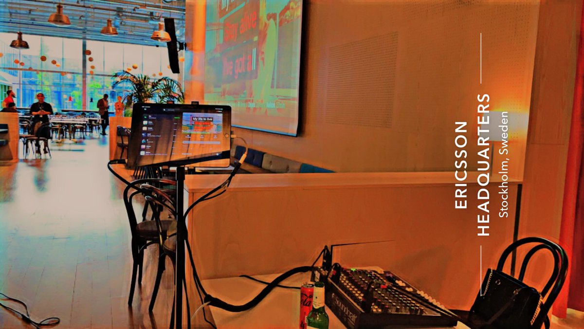 _aleem's tweet photo. BringitOn Summer Kista
Thanks to @ericsson for arranging this event #bringiton 
Again hosted a Karaoke successfully. 
#karaoke #ericsson #teamericsson #kista #stockholm #sweden #sverige #systemdeveloper #tester #5g #4g #lte #nr #iot #digital #event https://t.co/G4K239zJW8