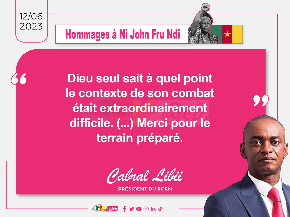 CRTV_web's tweet photo. #RIPChairman
La série d’hommages. https://t.co/wancHarULX