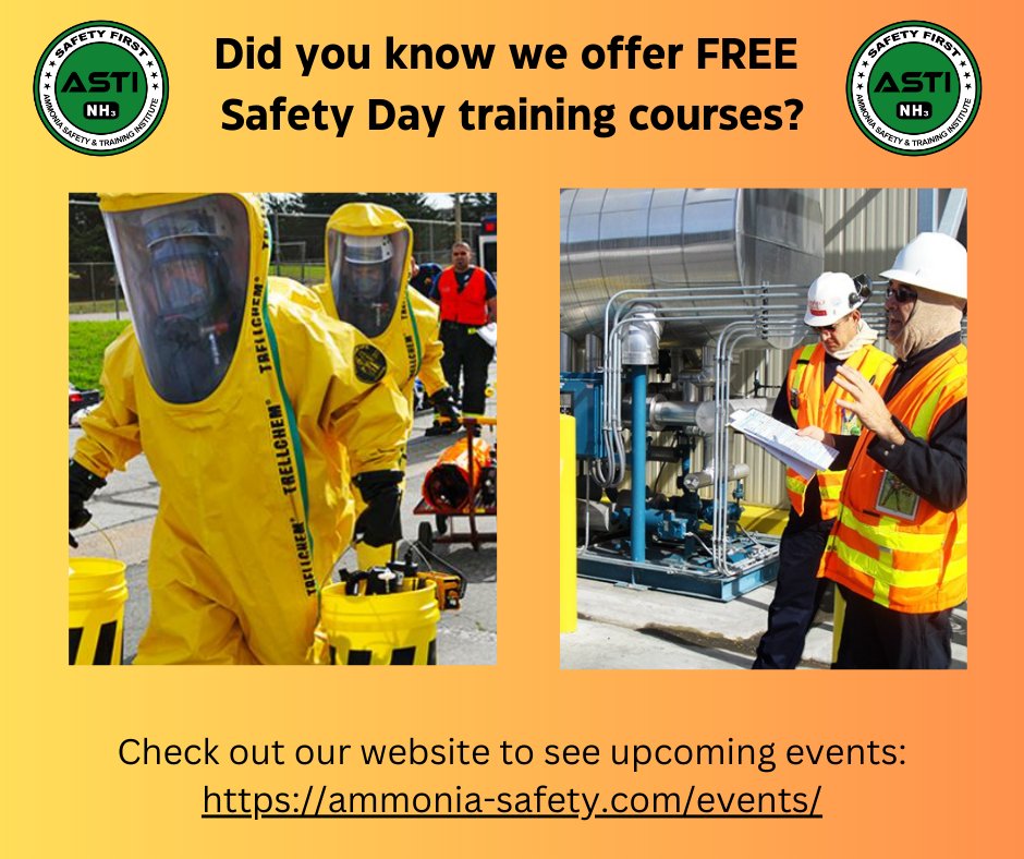 Check out our website for upcoming events!
#ammonia #safety #ammoniasafety #SafetyFirst #ammoniarefrigeration