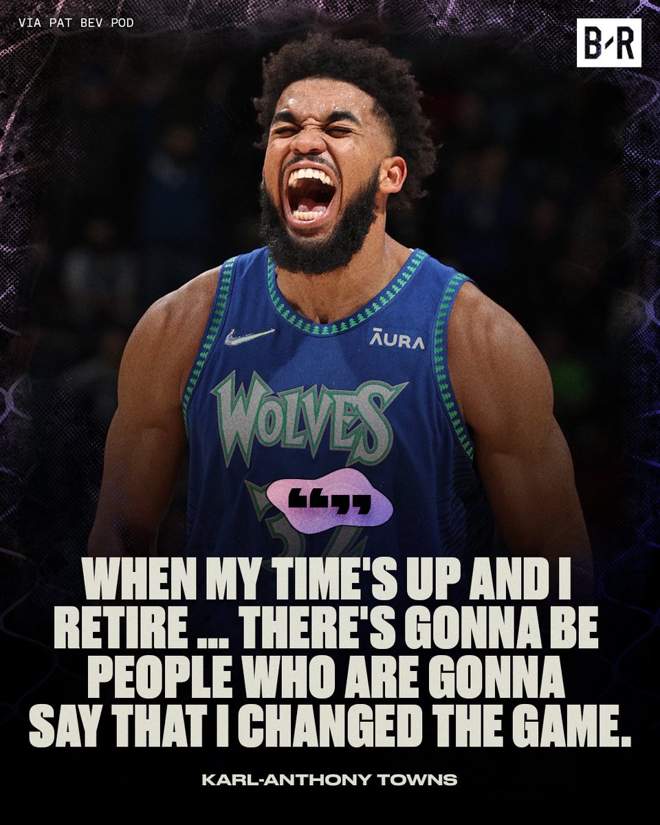 BleacherReport's tweet photo. KAT making a statement 🗣

(via @PatBevPod) https://t.co/Ps6k0zK8DB