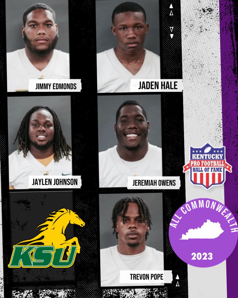 The Blanton Collier Sportsmanship Group continues to recognize selections to the 2023 All Commonwealth Team at the Kentucky Pro Football Hall of Fame this week, today features the selections from Kentucky State University. (@KYSUFB)