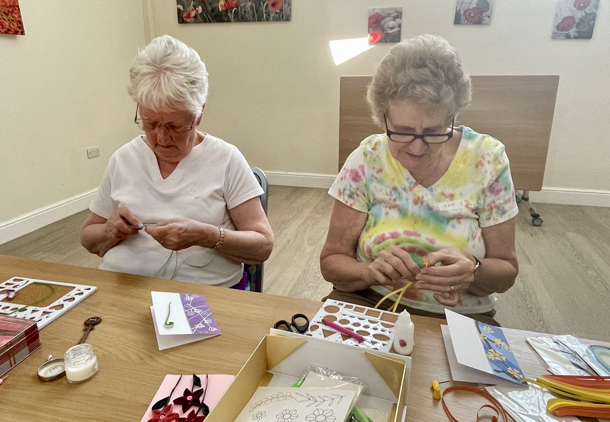 Paper quilling with our talented volunteer. Great session learning and sharing new skills, meeting new friends and taking time for your own well-being. 

Join us next time: Mon 4th Sept. Everyone welcome.

@PoppyLegion 
#community #skillsharing #BetterTogether #tacklingisolation