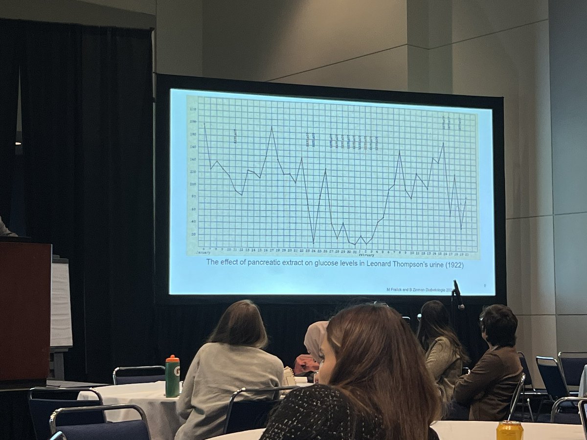 amohsenbakhsh's tweet photo. Feeling proud to be trained at @UHN! Prof Zinman walking through the journey of insulin, lucky him who actually met the first ever person to receive insulin #insulin #100yearsofinsulin #T1D #ENDO2023 #السكري @BBDC_UofT https://t.co/DMn0vTgGrK
