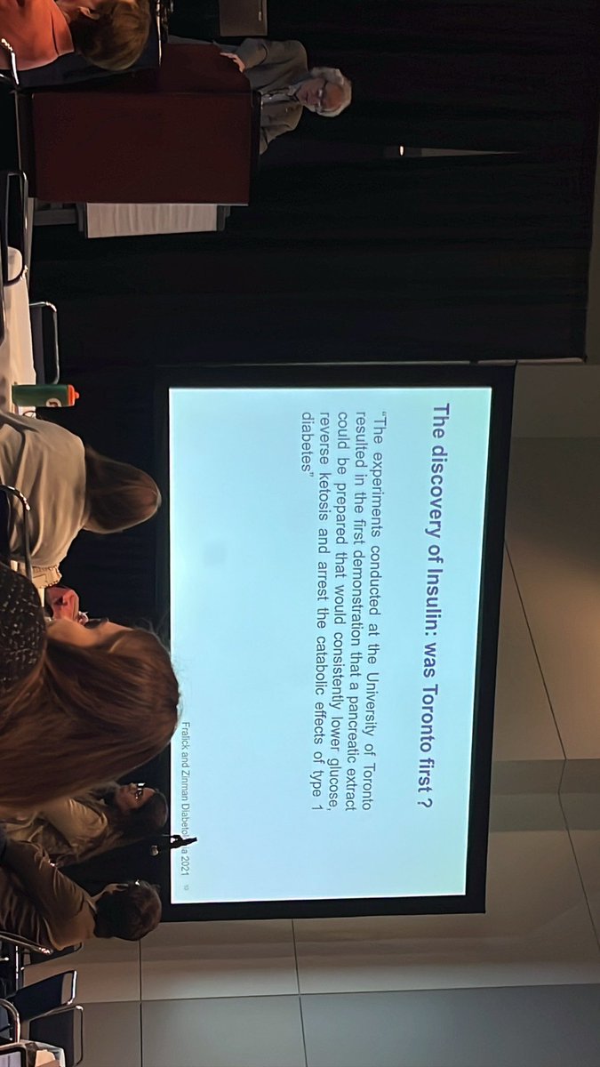 amohsenbakhsh's tweet photo. Feeling proud to be trained at @UHN! Prof Zinman walking through the journey of insulin, lucky him who actually met the first ever person to receive insulin #insulin #100yearsofinsulin #T1D #ENDO2023 #السكري @BBDC_UofT https://t.co/DMn0vTgGrK