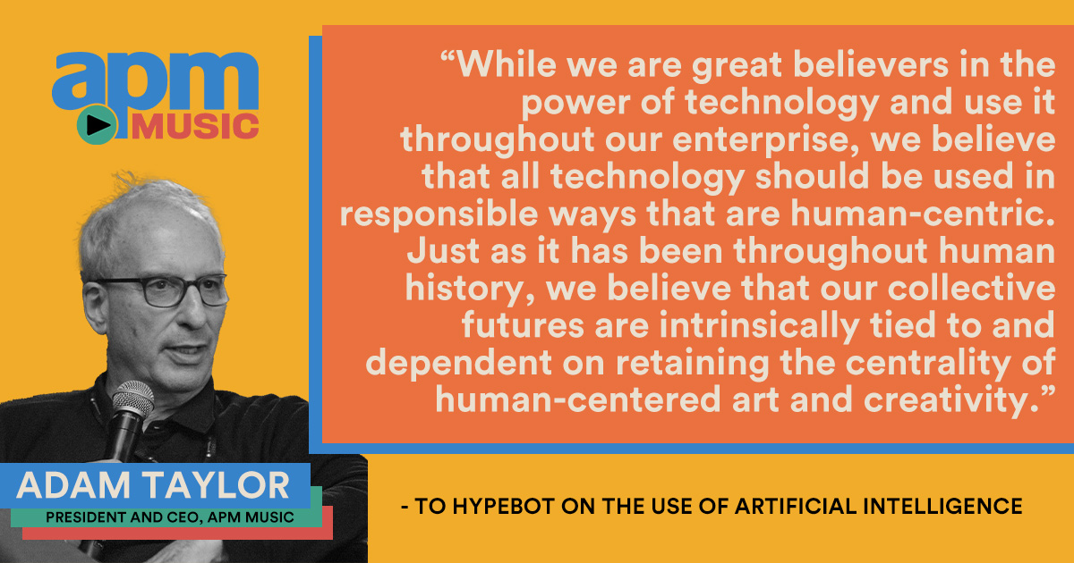 APM President and CEO Adam Taylor says it is vital to safeguard intellectual property rights, including copyright, as generative AI technologies grow across the world.

Read the full <a href="/hypebot/">hypebot</a> article: bit.ly/3qBk8hQ