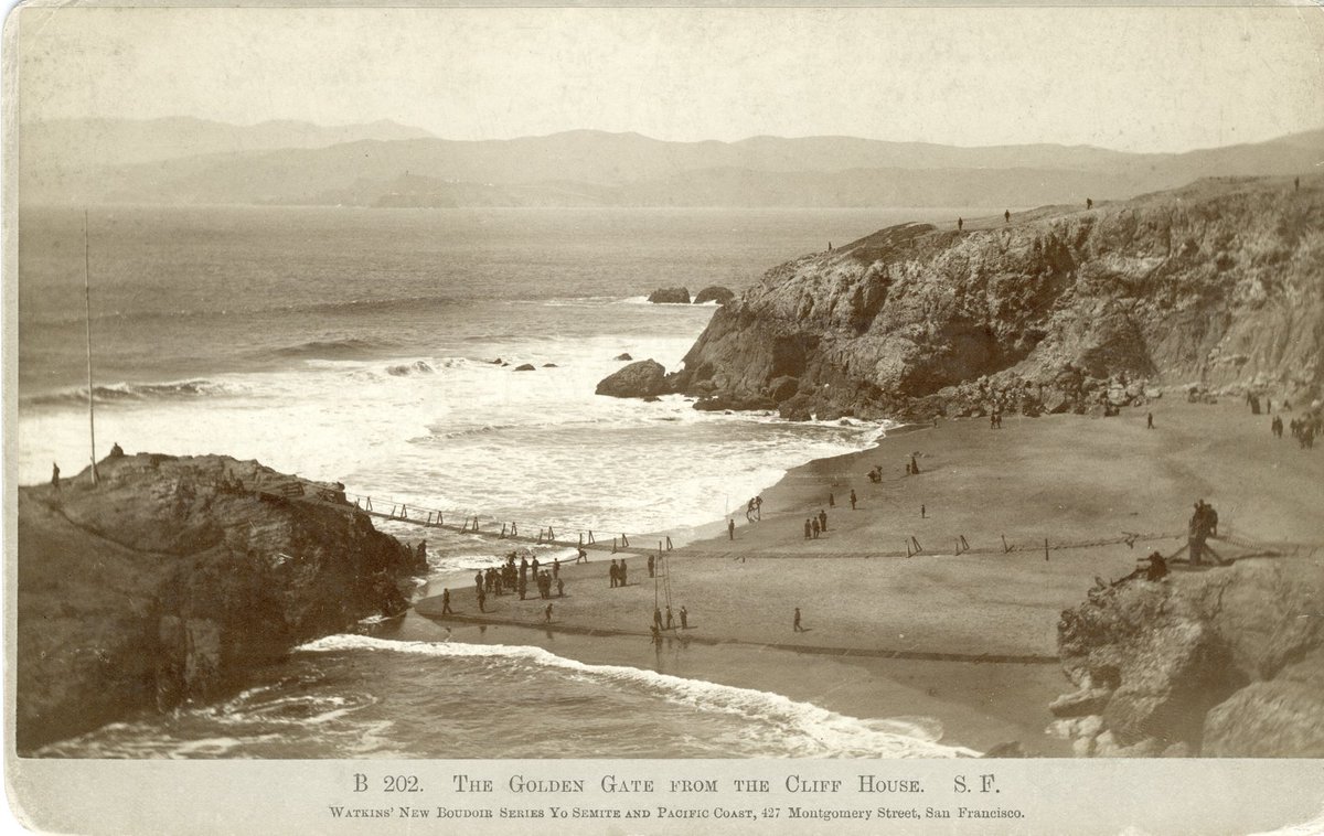FacesInTheLight's tweet photo. Thanks to help from @CLeeEsq we now know it's San Francisco. After a bit of digging it's turned out to be Cliff House and the Sutro Baths possibly at the very start of construction around 1894 https://t.co/2JWJ6M5vpc @SFHistorical https://t.co/6zHpUcerpa