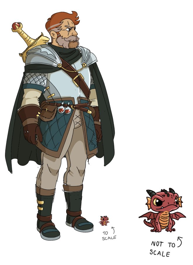 Haven't done anything I could post recently, but here's some fun character designs for an upcoming short comic for <a href="/PatchworkZine/">Patchwork: A Comics Zine</a>! I'm gonna need to get better at drawing mouth expressions on guys with beards for this one 😄

#characterdesign #characterart