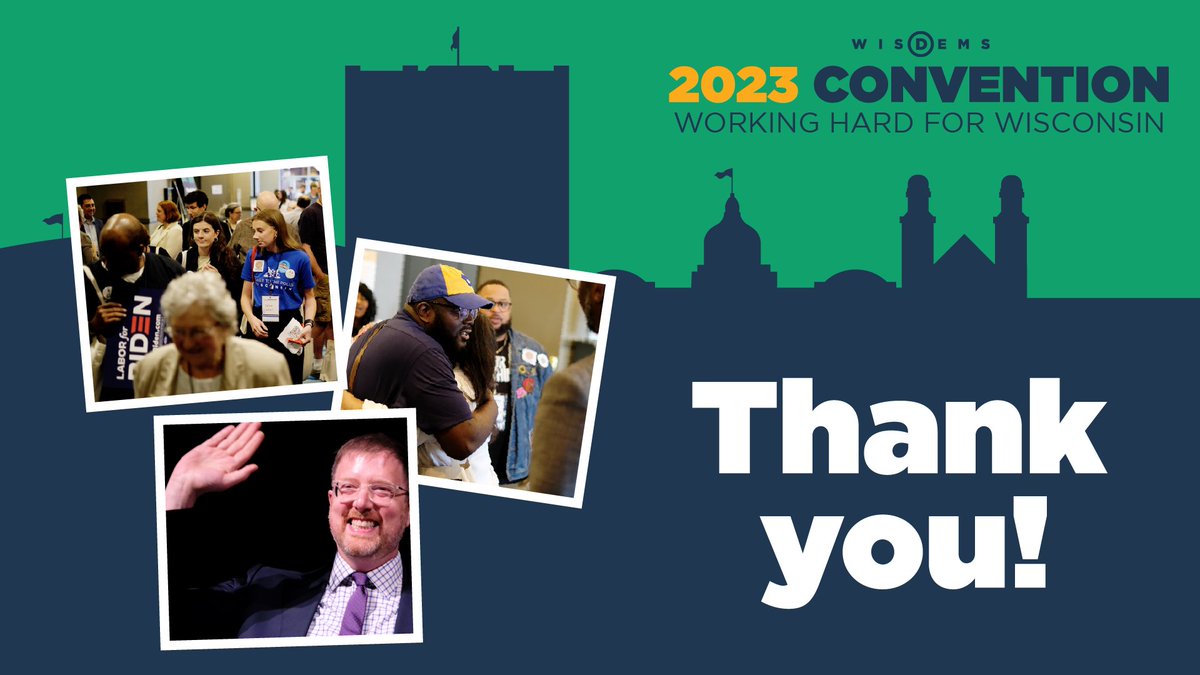 WisDems's tweet photo. We would like to give a giant THANK YOU to everyone who helped make #WisDems2023 a success!

This gathering of Democrats from across the state (and country!) proved that our dedication to defending democracy is stronger than ever. Let's keep moving forward! https://t.co/EGcoBOYKQ1