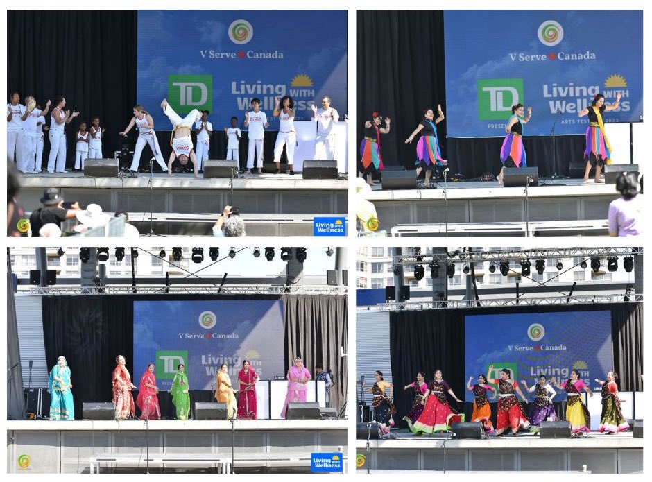 IndiainToronto's tweet photo. Glimpses of Living with Wellness Festival organized to spread the message of #wellness through Yoga, Arts &amp; Culture by @VServeCanada .
The event received over 25000 visitors at Celebration Square #Mississauga https://t.co/0Krwbvur2b