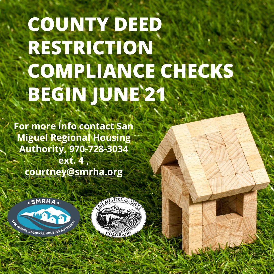 Every other year, those owning deed restricted property in the county are required to show that they remain qualified for workforce housing. The biennial check, runs June 21 through August 25. 
Read more: bit.ly/3p64uuC
