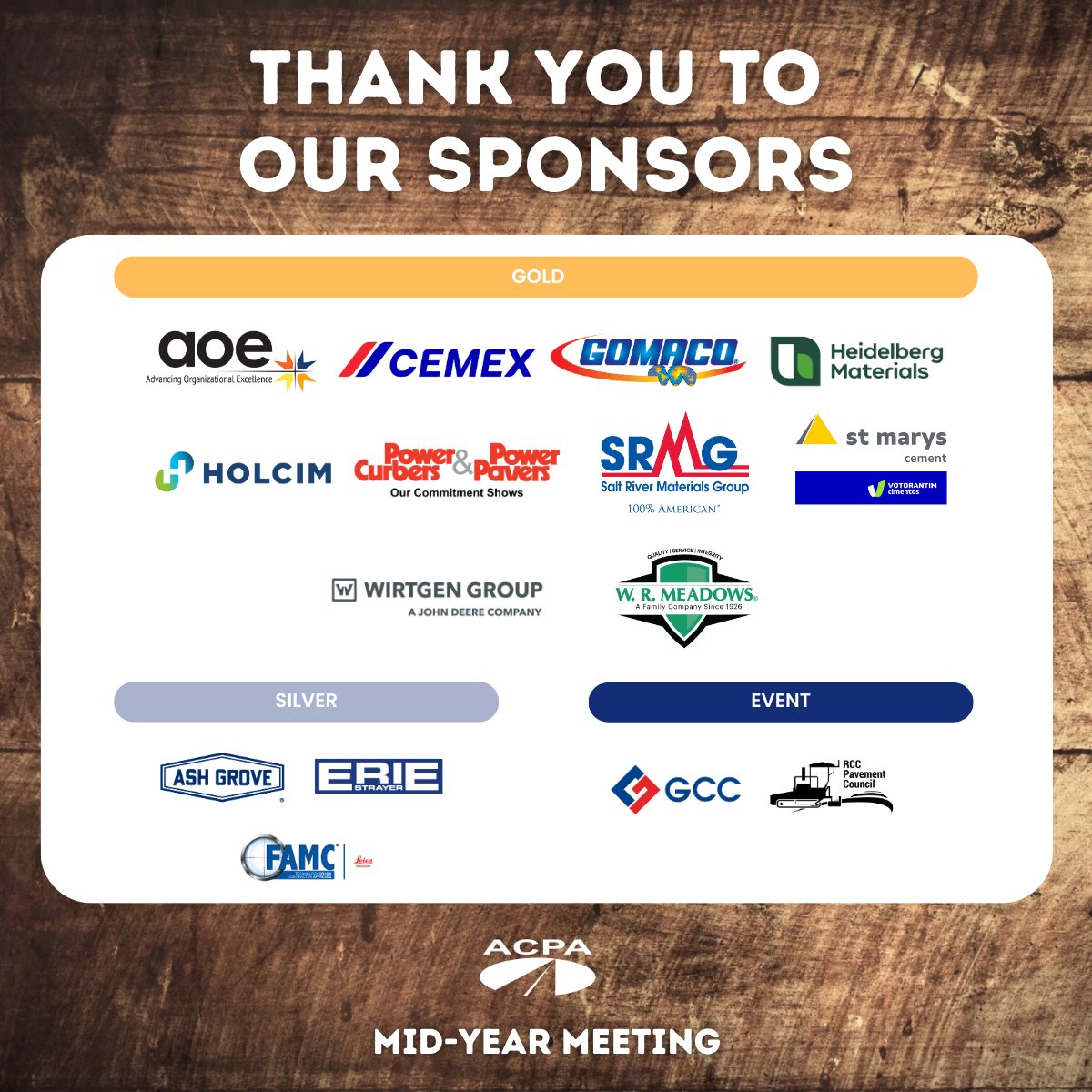 ACPA would like to thank our 2022-23 sponsors for their continued support. Keep an eye out for our 2023-24 sponsorship program, coming soon.
