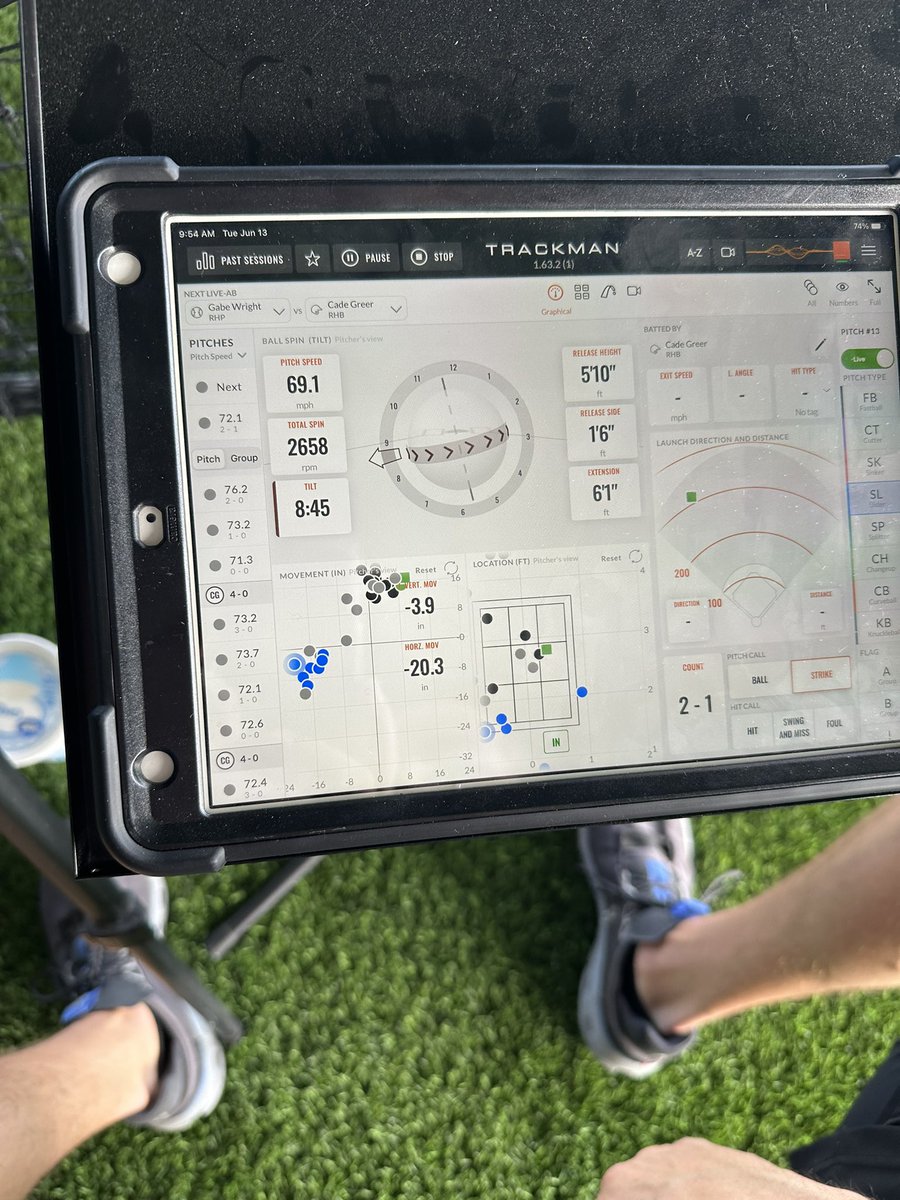 GabeWright04's tweet photo. More live ab numbers
Fastball: 84-85
Slider: 69-70 w/ 20” hz break
Ch: 72 
@jbillingsley02 @BASE_Pitching @BUncommitted @jrgilmer20 @CoachRickColli1 @FlatgroundApp @CoachEScho @CalhounBaseball https://t.co/2PKGGFkxCC