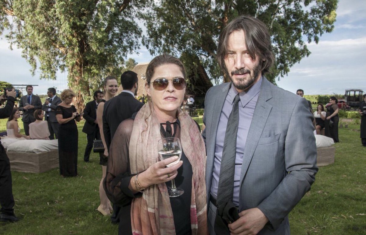 #KeanuReeves and Janey Bergam at Carl Rinsch wedding in Uruguay