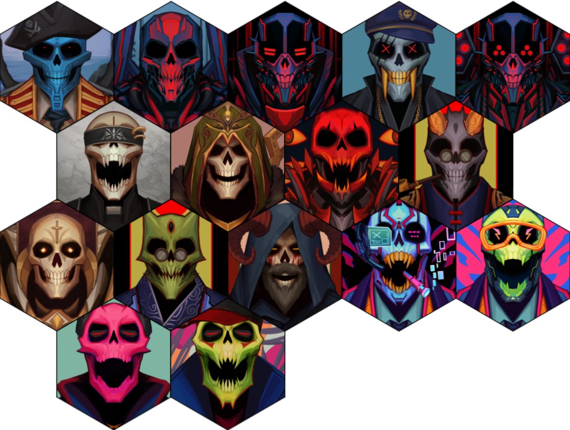 These are my <a href="/SkullxNFT/">Skullx</a> from the 10K Ethereum Collection. At least one of every realm, which gives a guaranteed mint for their upcoming #HellRaiders #Ordinals mint. Inscription # around 650K 🚀🚀🚀
I am ready af🔥🔥🔥
Check Discord for more Info: 
discord.gg/Srxt6Cej