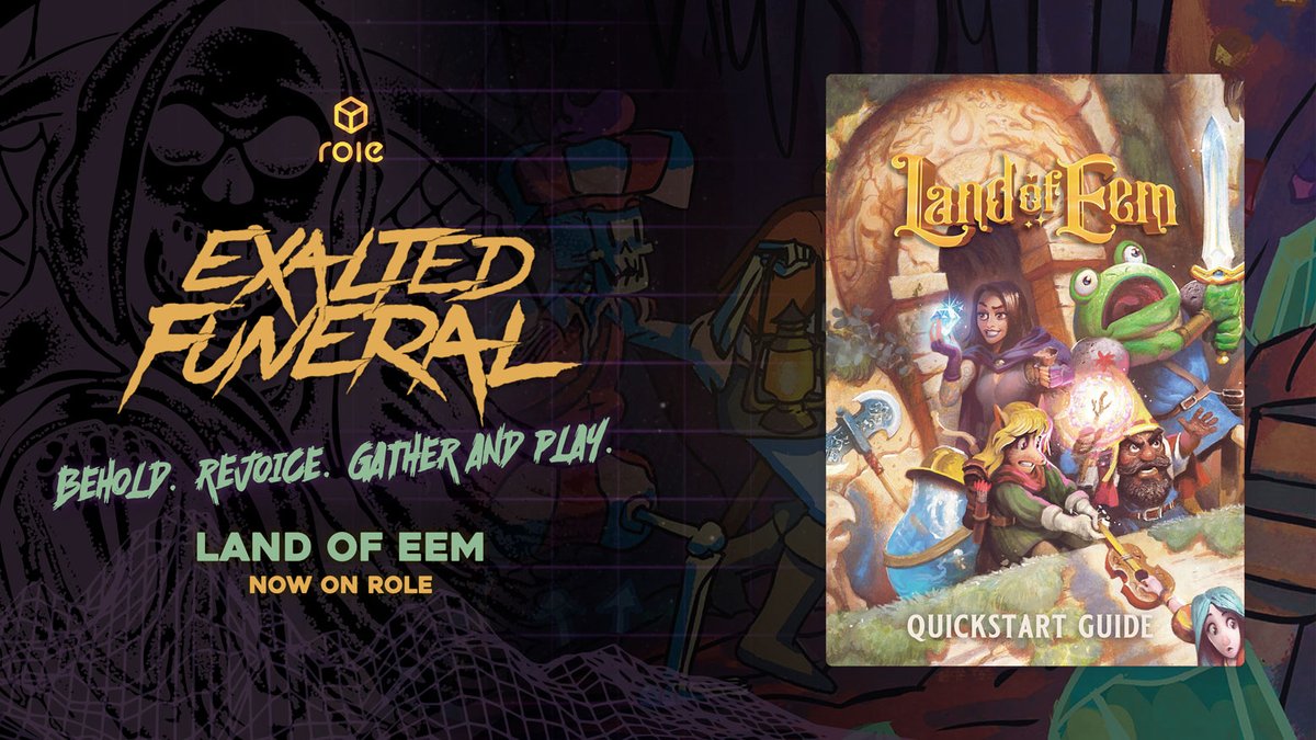 Land of Eem is a lighthearted fantasy RPG presented in an easy to use, easy to learn Core Rulebook. It’s packed with rules and resources that encourage players to be creative and ease the burden on GMs.

playrole.com/store/games/la…