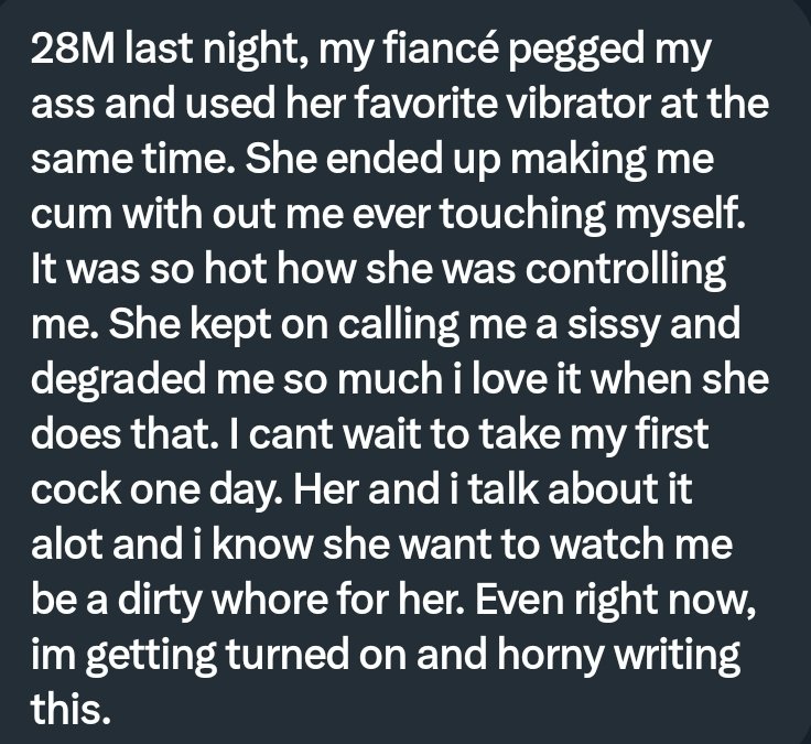 PervConfession on Twitter: "He loves getting pegged by his girlfriend"