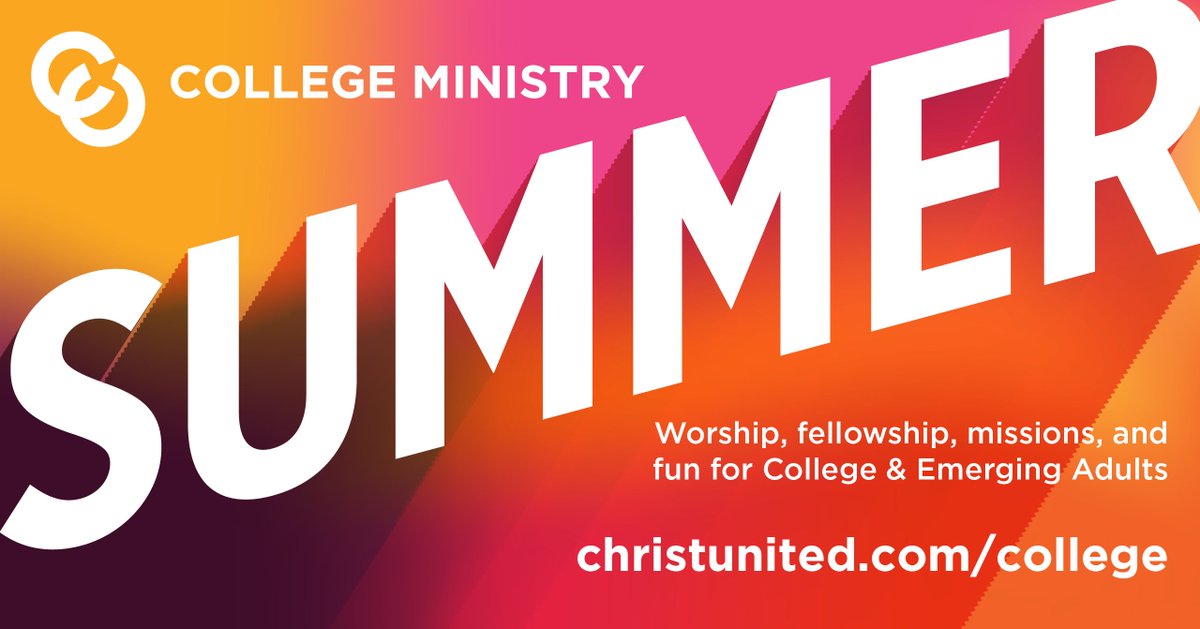 Adults 18 - 24! We have something for you this summer! View all activities: Christunited.com/collegesummer

#christunited #collegestudents #collegeevents #summeractivities #youngadults #mobilealabama