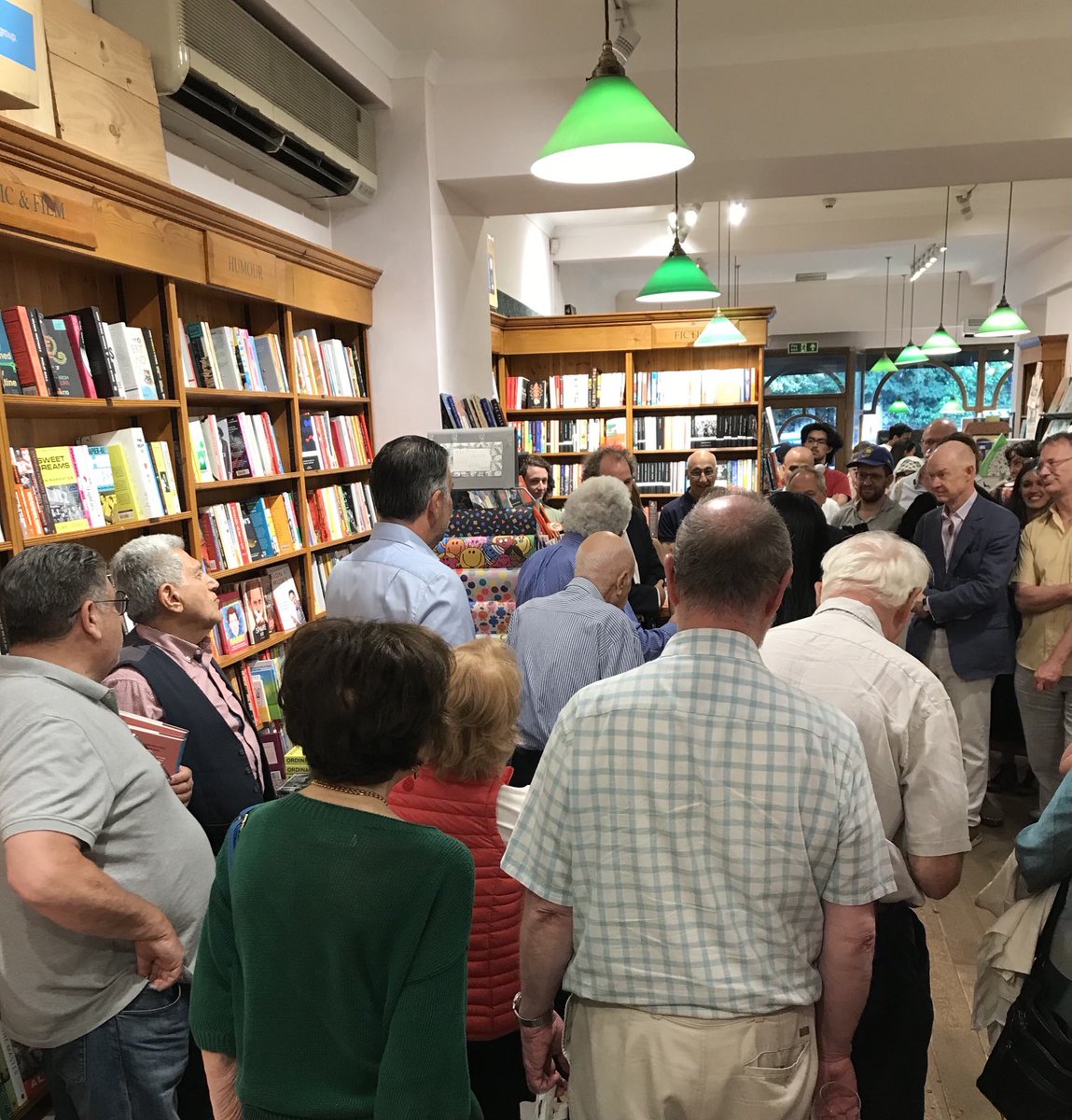OneworldNews's tweet photo. A great crowd tonight for the launch of Avi Shlaim’s memoir #ThreeWorlds @Dauntbooks Holland Park https://t.co/DZUgYmXk5S