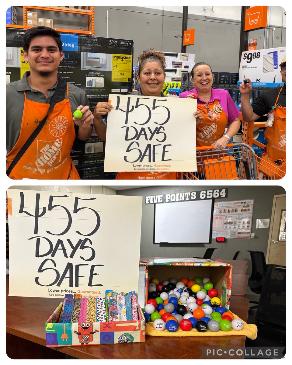 Celebrating 455 Days Safe with Associates. Awesome Job Team!! @nmkimwalters @65fbea @HRMThomasTHD @JeffSmi05587241 @Chrissaw3 @13lucylu_HD @AlexSal2911