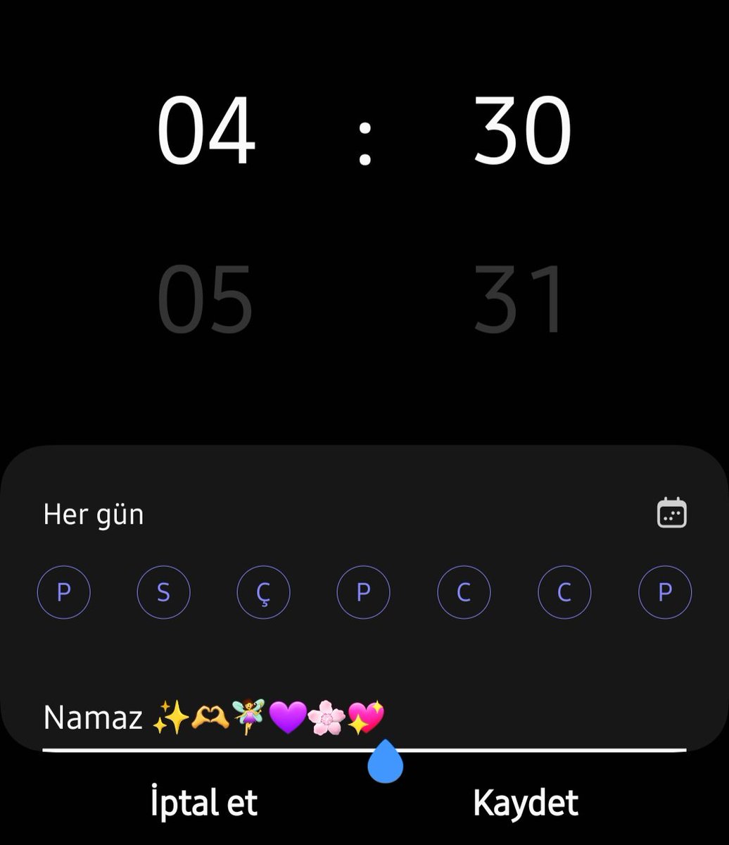 mimargibibiri's tweet photo. Şöyleli bir alarm kurdum 🥹 https://t.co/0w8FVjQkjO