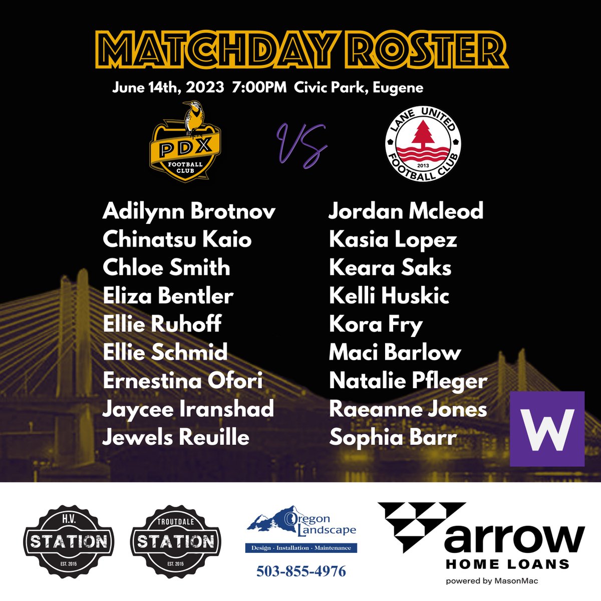 EastsideTimbers's tweet photo. Let's go PDXFC!  Good luck in Eugene! 

#PDXFC #ForTheW https://t.co/8zRi1acB3r