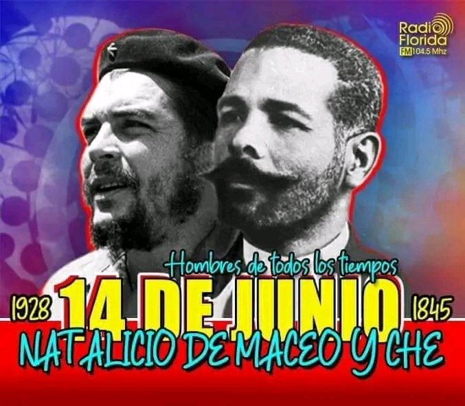 Dos grandes de la historia nacieron el 14 de junio y nos dejaron valores que los cubanos seguimos y patentizamos en las tareas que llevamos adelante.