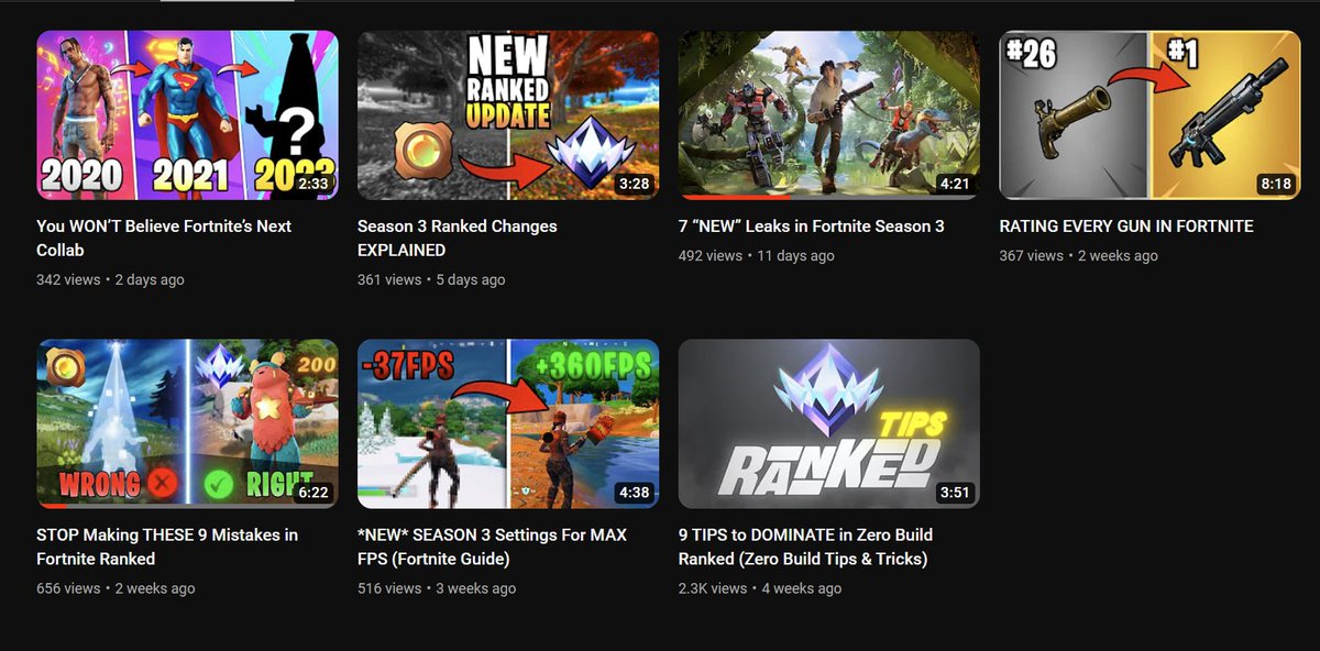 Proxy_VR's tweet photo. @StallionStreams Just at a glance, your thumbnails are just too dark and there is too much going on in the background. Badges need to be more clicky and look like buttons that people want to press. Also a lot of the time it is down to the topic. What CTR are you getting on these? https://t.co/hkekSWzoFR